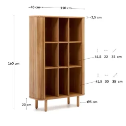 Wohnzimmerschrank|Massivholz Schränke*Pharao24 Highboard Retro Design Titus