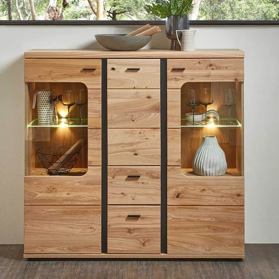Pharao24 Highboard Sebetino> Vitrinenschrank|Highboards