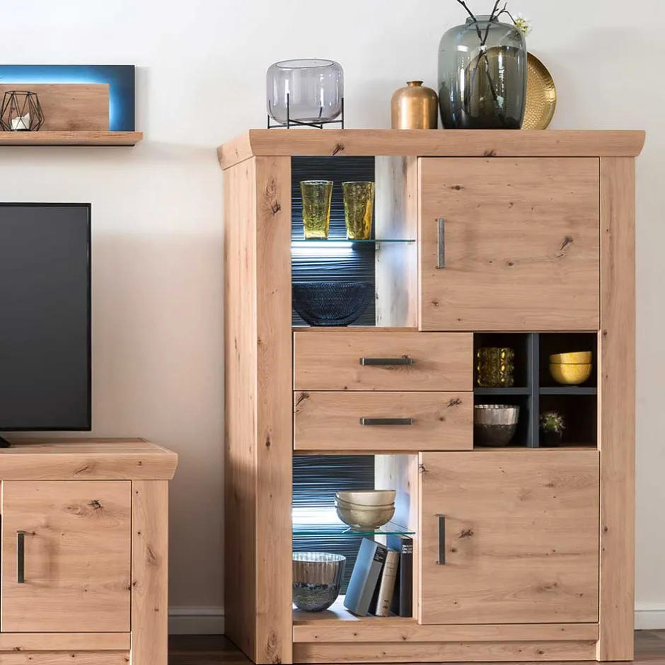 Pharao24 Highboard Tridovina> Esszimmerkommoden|Wohnzimmerkommoden