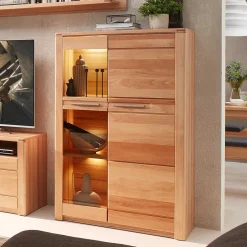 Wohnzimmervitrinen*Pharao24 Highboard Vitrine Dressed