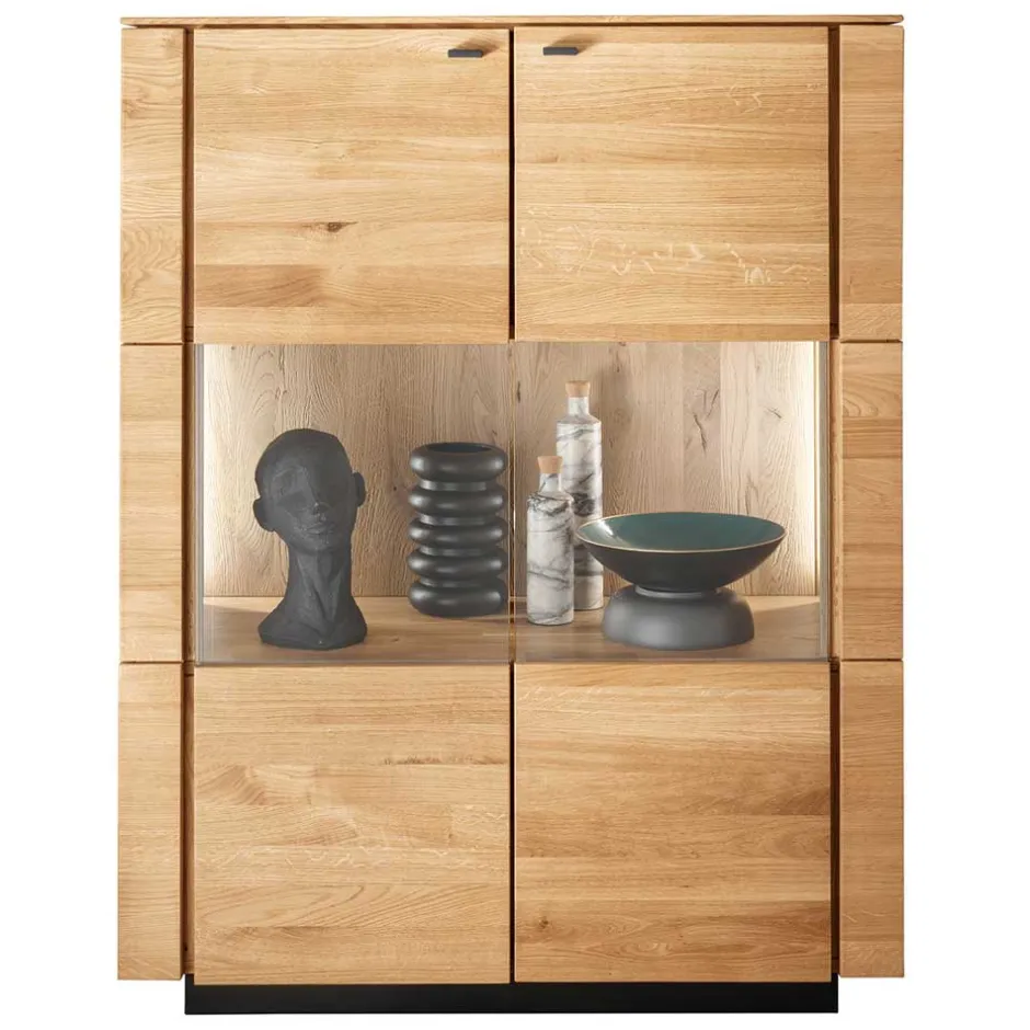 Vitrinenschrank|Wohnzimmervitrinen*Pharao24 Highboard Vitrine Jahira