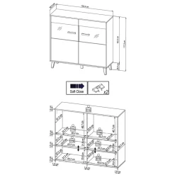 Pharao24 Highboard Vitrine Liazuria><noscript><img width=