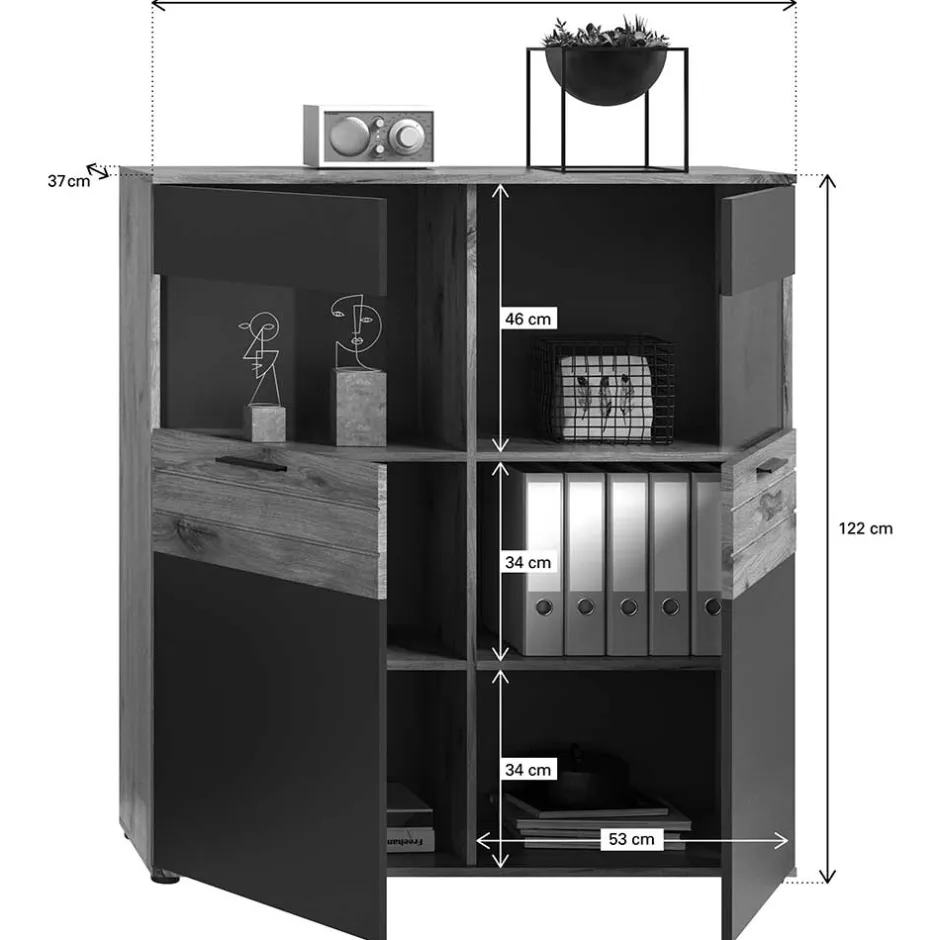 Highboards|Highboards*Pharao24 Highboard Vitrine Plestna