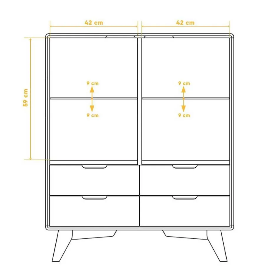 Pharao24 Highboard Vitrine Triancova> Flurkommoden|Stauraumvitrinen