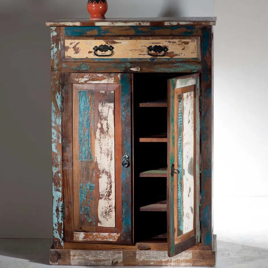 Massivholzmöbel|Küchenkommode*Pharao24 Highboard Woodstock