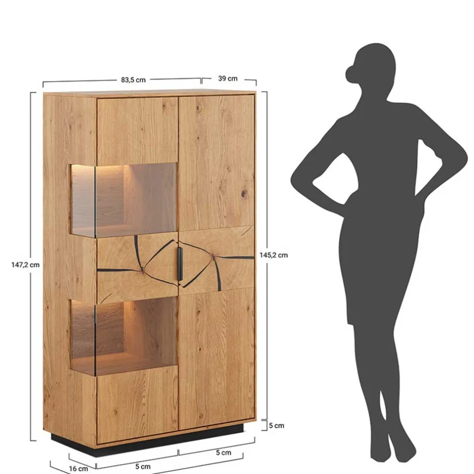 Pharao24 Highbord Tenna> Stauraumvitrinen|Highboards