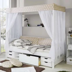 Pharao24 Himmelbett Denima> Funktionsbetten|Schubkastenbetten