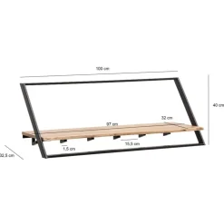 Wandgarderoben|Massivholz Garderoben*Pharao24 Hängegarderobe Enda