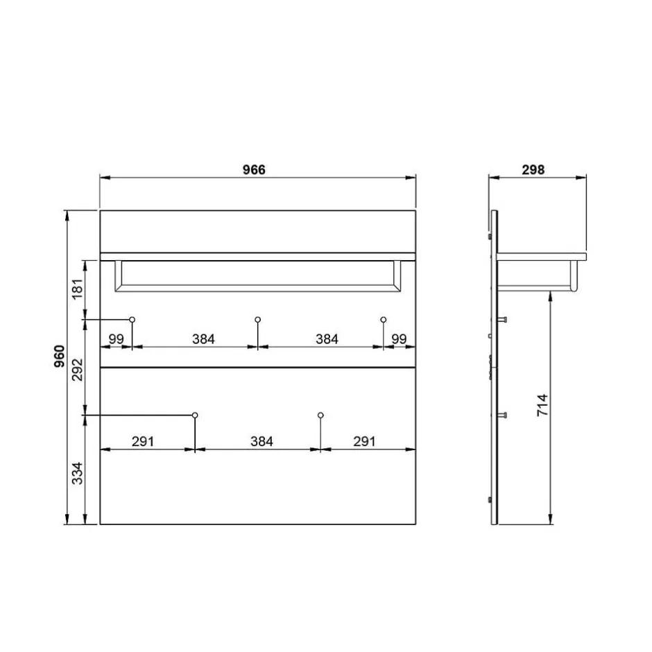 Wandgarderoben*Pharao24 Hängegarderobe Saladino