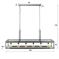 Pharao24 Hängelampe mit Abstellfläche Inhaga><noscript><img width=