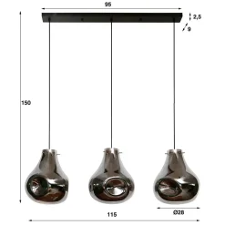 Pharao24 Hängeleuchte aus Glas Yarisis><noscript><img width=