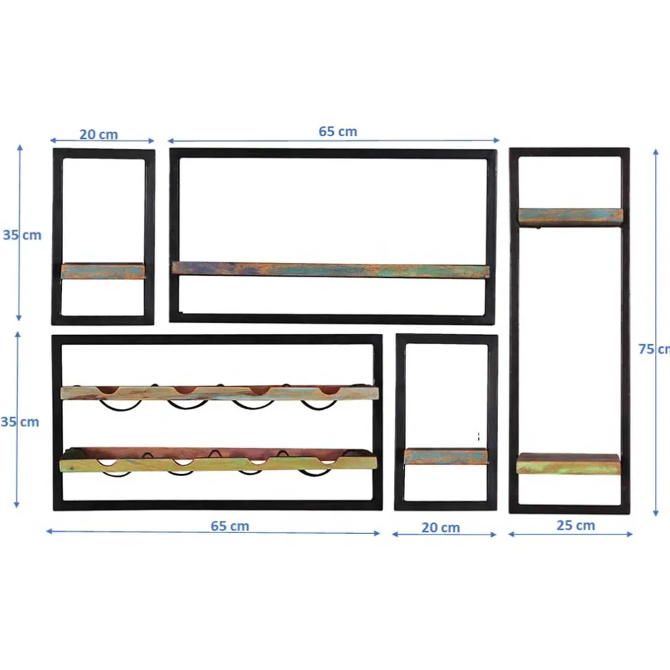 Pharao24 Hängeregale für Bar Woodstock> Hängeregale