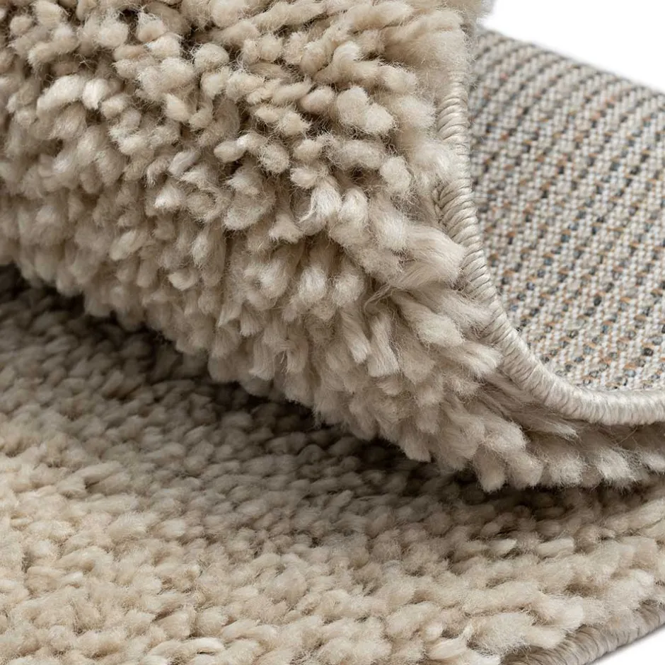 Teppiche*Pharao24 Hochflor Teppich Beige Rondma