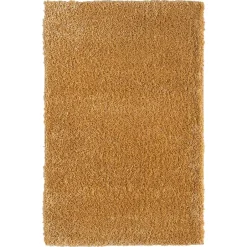 Teppiche*Pharao24 Hochflor Teppich Goldgelb Sesedra