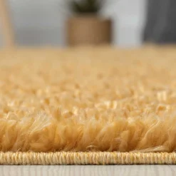 Teppiche*Pharao24 Hochflor Teppich Goldgelb Sesedra