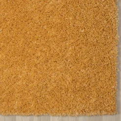 Teppiche*Pharao24 Hochflor Teppich Goldgelb Sesedra