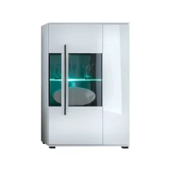 Pharao24 Hochglanz Highboard Bistian> Stauraumvitrinen|Highboards