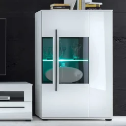 Pharao24 Hochglanz Highboard Bistian> Stauraumvitrinen|Highboards