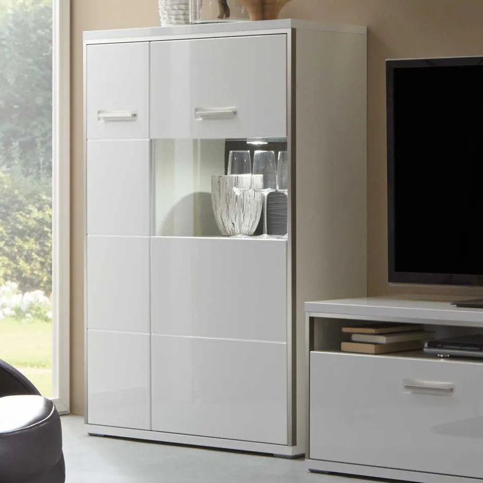 Esszimmerkommoden|Wohnzimmerkommoden*Pharao24 Hochglanz Highboard Lefaria