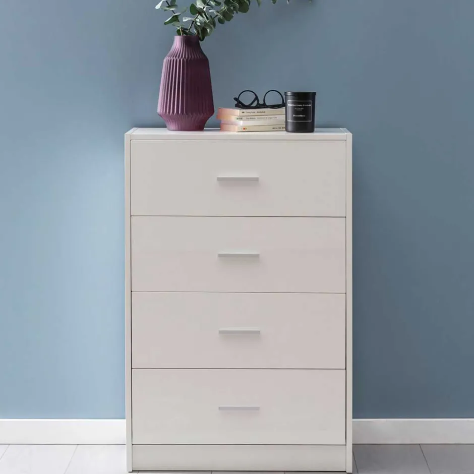 Pharao24 Hochglanz Schubkastenkommode Salverna> Flurkommoden|Schlafzimmerkommoden