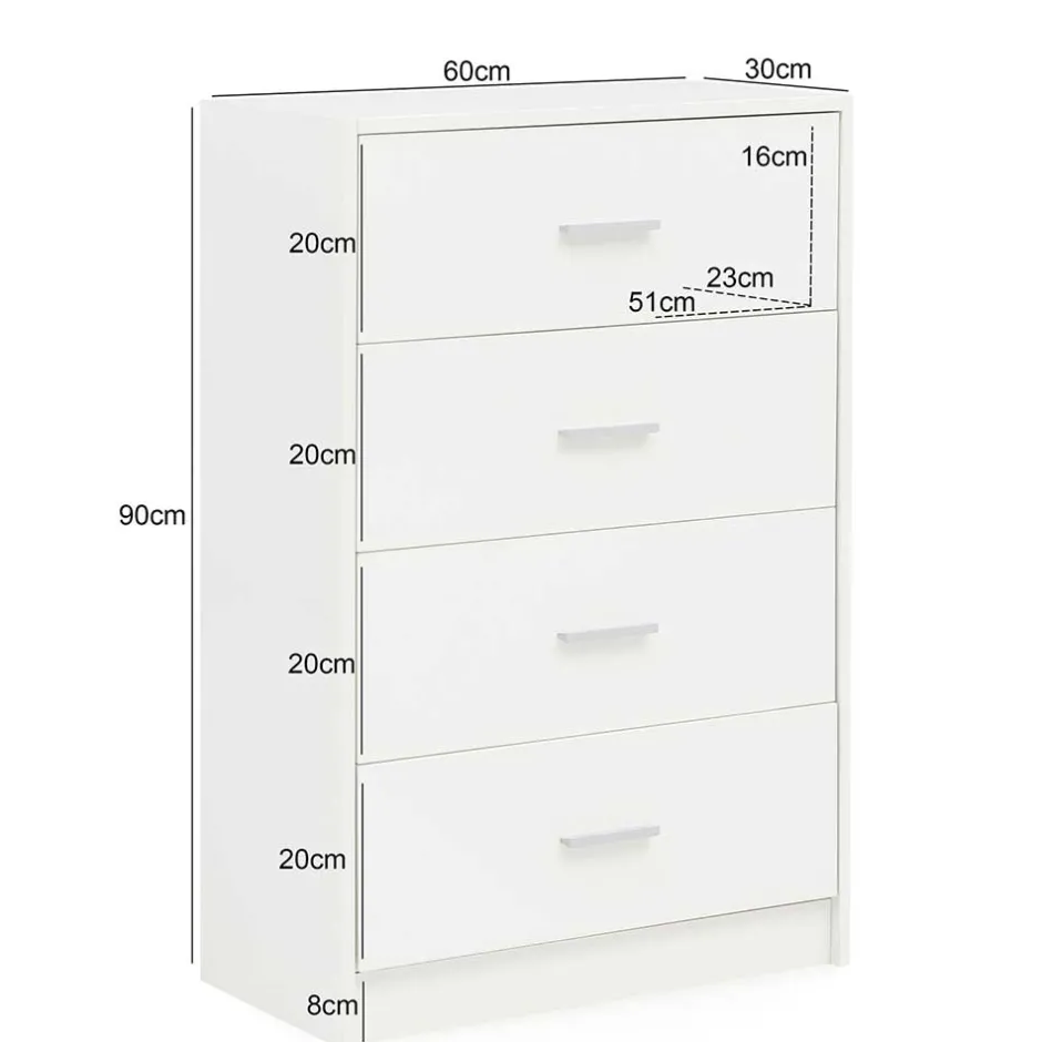 Pharao24 Hochglanz Schubkastenkommode Salverna> Flurkommoden|Schlafzimmerkommoden