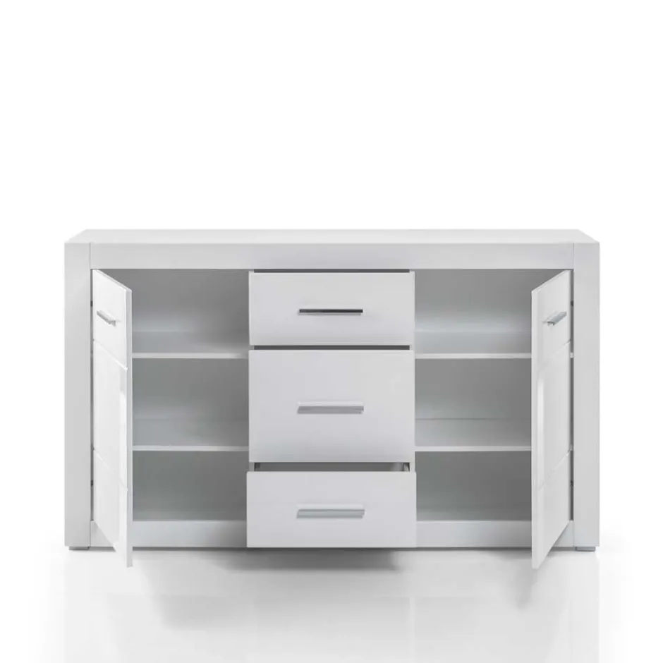 Küchenkommode|Wohnzimmerkommoden*Pharao24 Hochglanz Sideboard Triango
