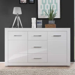 Küchenkommode|Wohnzimmerkommoden*Pharao24 Hochglanz Sideboard Triango
