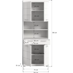 Badezimmerschränke|Bad Hochschränke*Pharao24 Hochschrank Bird