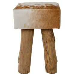 Sitzhocker*Pharao24 Hocker mit Fell Urak