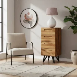 Pharao24 Hohe Kommode Cariasca> Massivholz Kommoden|Hochkommoden