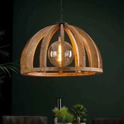 Pharao24 Holz Pendelleuchte Levandro> Lampen Und Leuchten