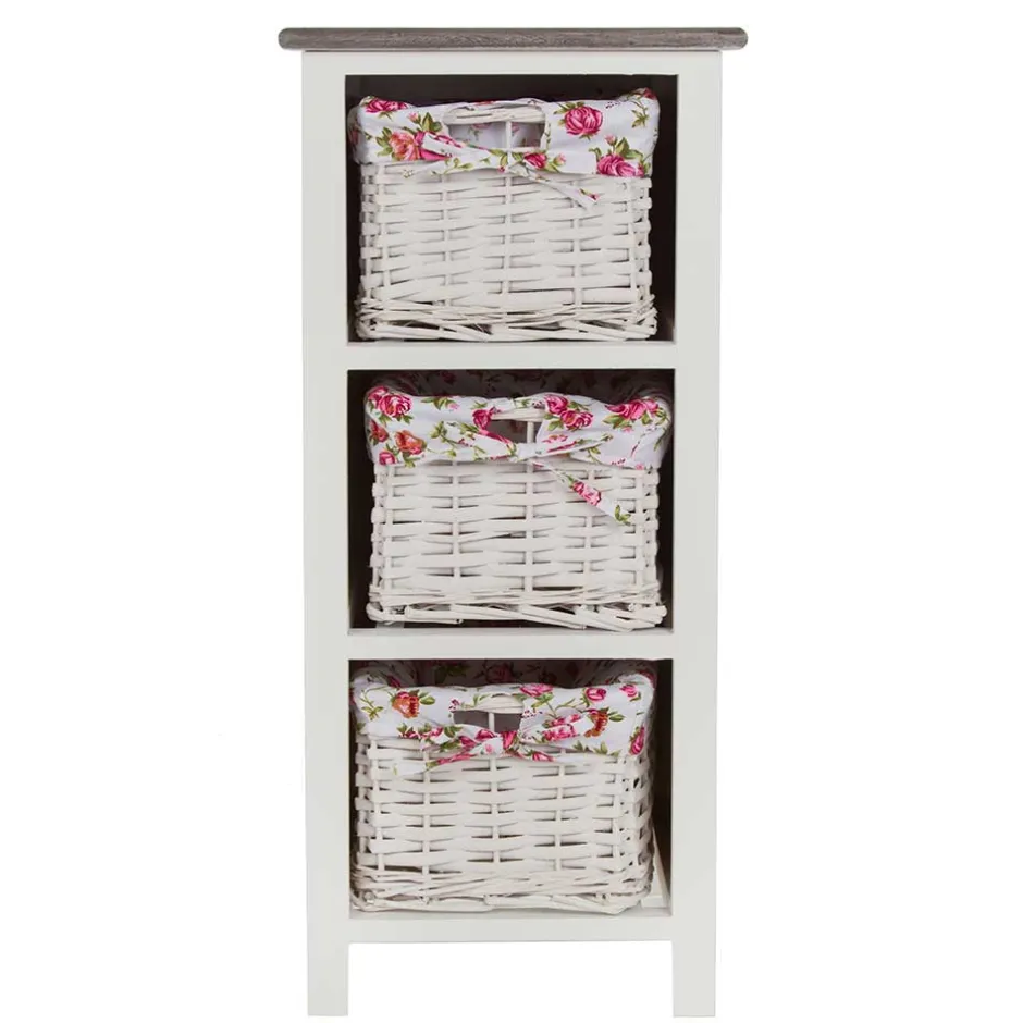 Pharao24 Holz Regal mit Körben Dream> Massivholzregale|Standregale