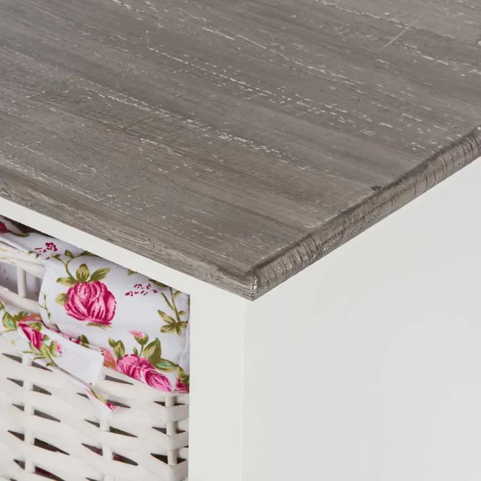 Pharao24 Holz Regal mit Körben Dream> Massivholzregale|Standregale