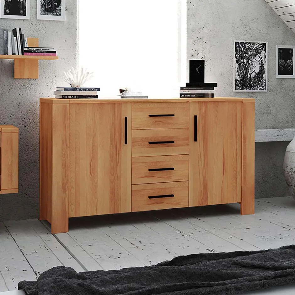 Pharao24 Holz Sideboard Lasmus> Küchenkommode|Esszimmerkommoden
