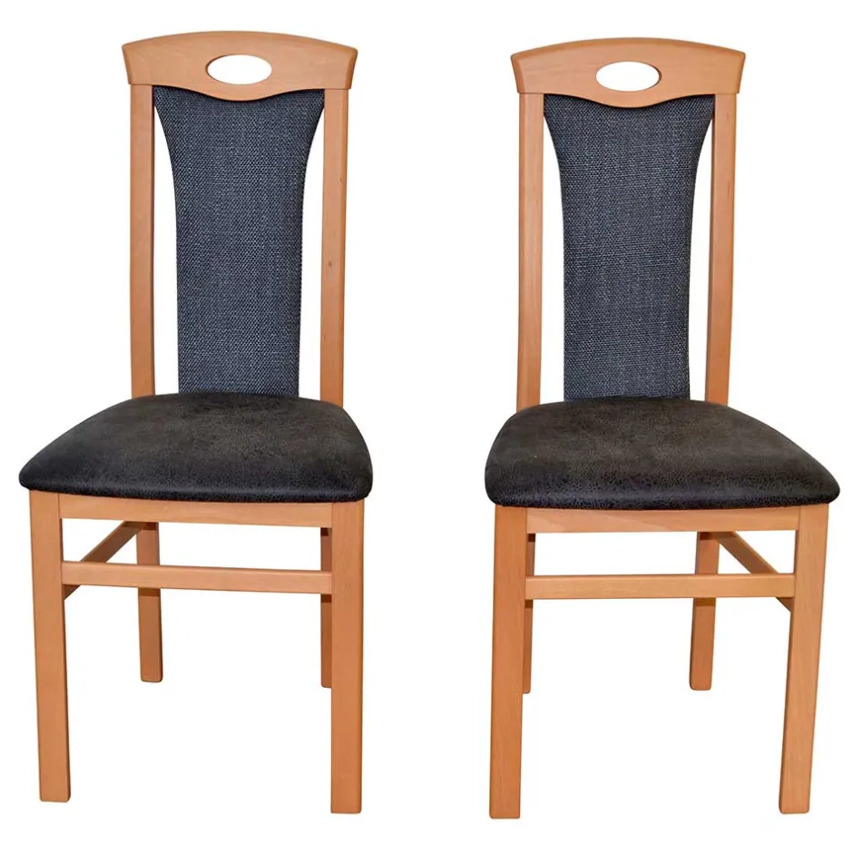 Pharao24 Holz Stühle mit Polster Louan> Hochlehner|Lederstühle