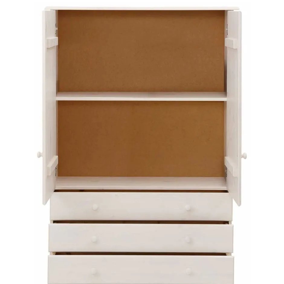 Wäscheschrank*Pharao24 Holz Wäscheschrank Vreya