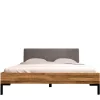 Doppelbetten|Massivholzbetten*Pharao24 Holzbett mit Polster Kopfteil Yalley