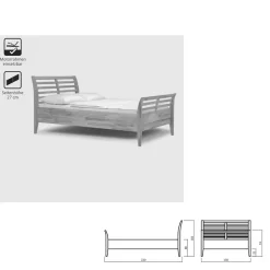 Komfortbetten|Einzelbetten*Pharao24 Holzbett Rondra