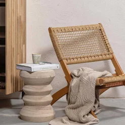 Hocker|Sitzhocker*Pharao24 Holzhocker rustikal Shoko