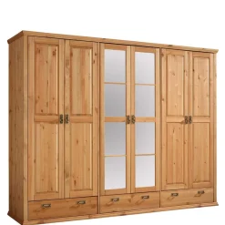 Massivholzmöbel|Drehtürenschränke*Pharao24 Holzkleiderschrank 245 cm Zvalonca