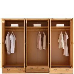 Massivholzmöbel|Drehtürenschränke*Pharao24 Holzkleiderschrank 245 cm Zvalonca