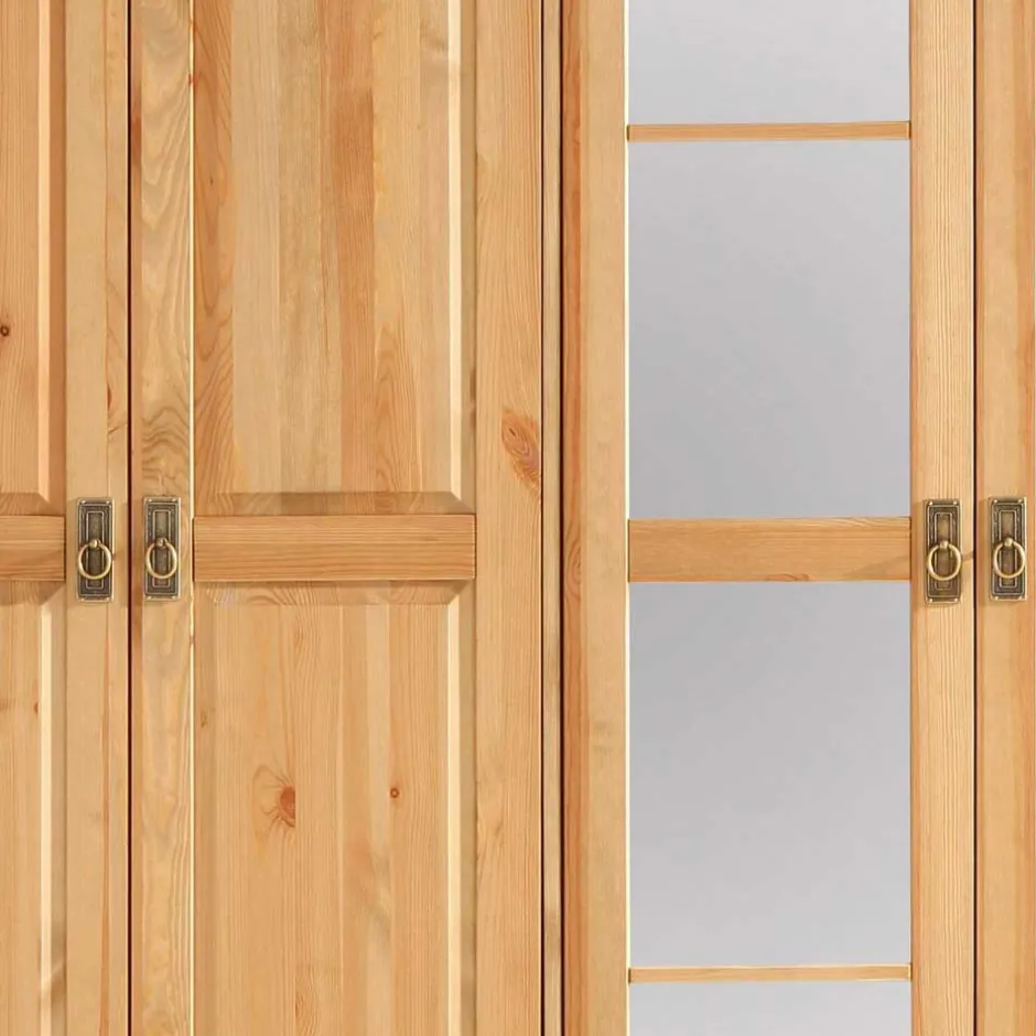 Massivholzmöbel|Drehtürenschränke*Pharao24 Holzkleiderschrank 245 cm Zvalonca