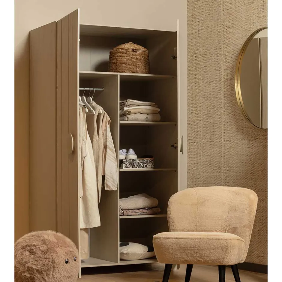 Pharao24 Holzkleiderschrank Malitoya> Drehtürenschränke|Massivholz Schränke