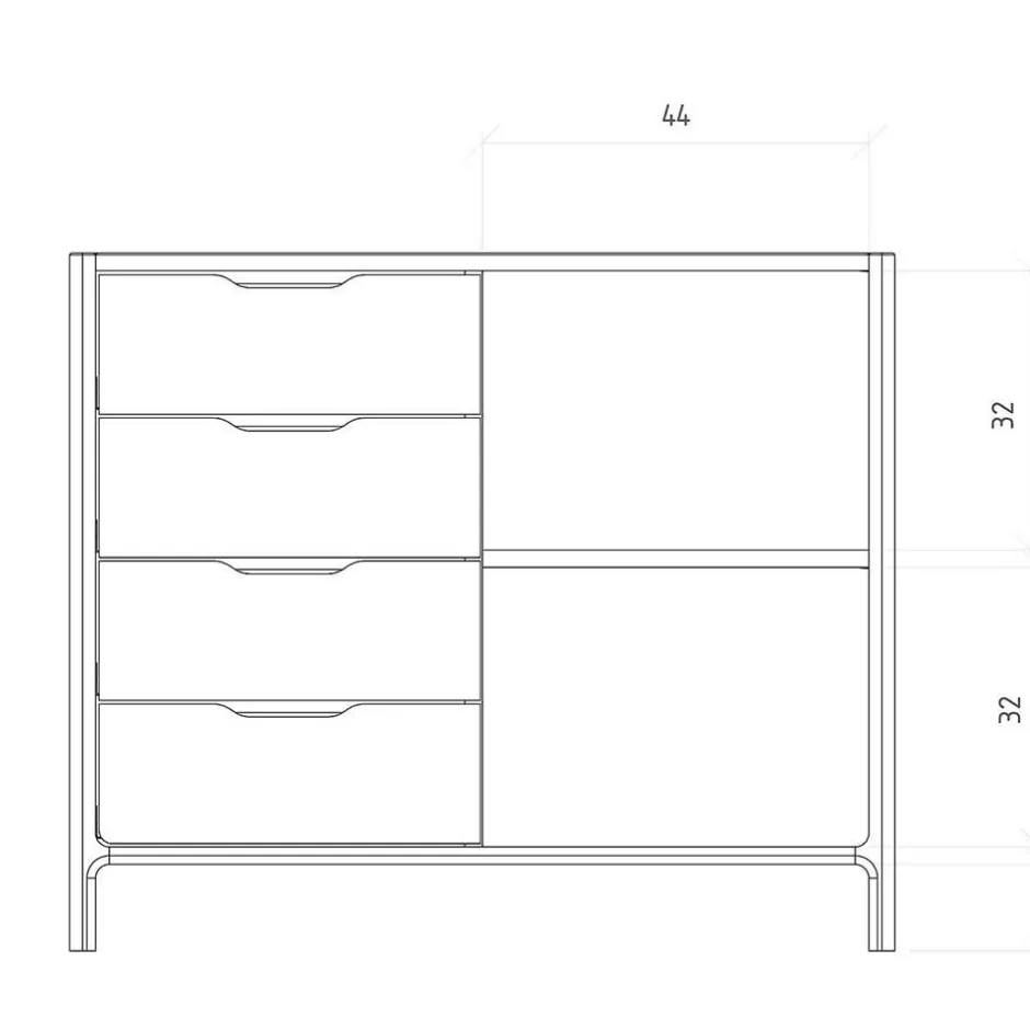 Schlafzimmerkommoden|Schubkastenkommoden*Pharao24 Holzkommode Koropi