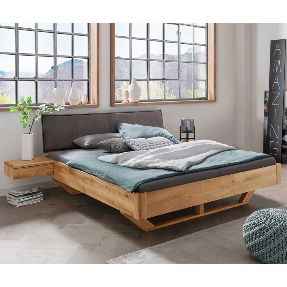 Doppelbetten|Massivholzbetten*Pharao24 Holzkufen Bett Catania