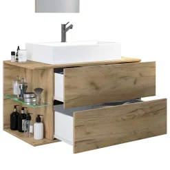 Badmöbel Sets*Pharao24 Holzoptik Badmöbel Viramiru