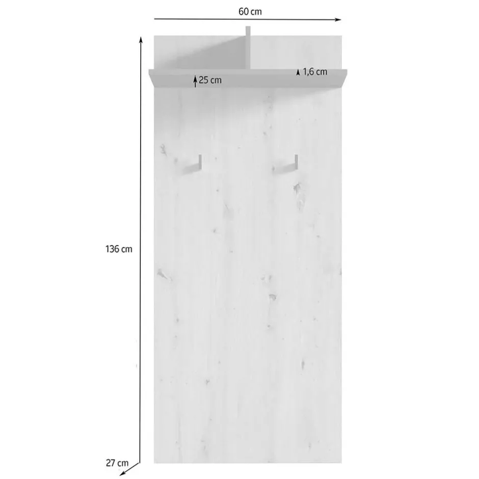 Wandgarderoben|Garderoben Paneele*Pharao24 Holzoptik Garderobenpaneel Andy