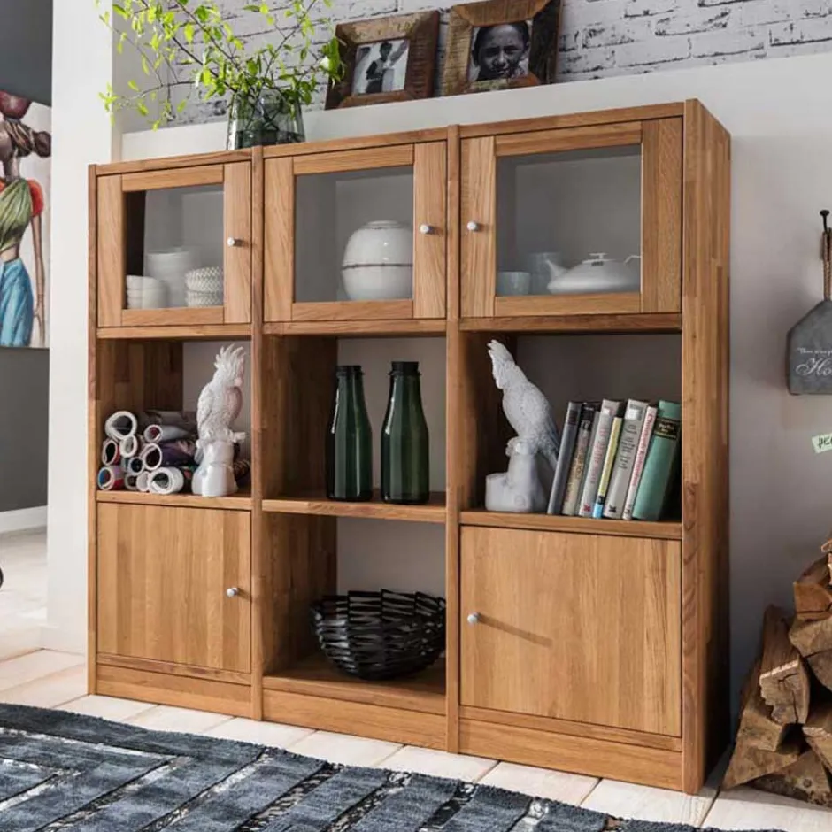 Pharao24 Holzregal Dascalo> Raumteiler|Wohnzimmerregale