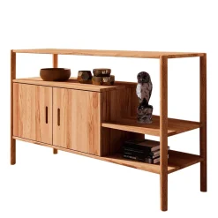 Raumteiler|Massivholzregale*Pharao24 Holzregal mit Türen Artjes