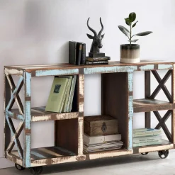 Raumteiler|Massivholzregale*Pharao24 Holzregal Nynos